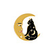 Pin de gato con luna esmaltada MOST-PW0001-046F-1