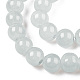 Backen gemalt Nachahmung Jade Glas runden Perle Stränge X-DGLA-Q021-6mm-43-3