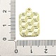 合金エナメルチャーム  ゴールドカラー  トランプのチャームが付いた長方形  スペード  20x14x1.5mm  穴：1.6~1.8mm ENAM-K070-04G-03-3