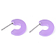 Полупрозрачные серьги-кольца из ацетата (смолы) KY-T040-A60-01-2