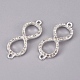 Silver Color Plated Alloy Grade A Rhinestone Links connectors X-RB-G084-S-1