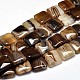 Dyed Square Natural Agate Bead Strands G-M284-10-1