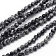 Natural Snowflake Obsidian Round Beads Strands G-P128-52-4mm-1