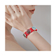 Pandahall 12pcs 12 colori braccialetto a scatto in finta pelle braccialetti gioielli regolabili per le donne ragazze gioielli regalo fai da te BJEW-PH0004-06-5