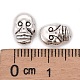 Antike silberne Halloween-Schmuckstücke aus tibetischer Silberlegierung mit Totenkopfperlen X-AB321-NF-3