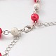 Round Glass Pearl Anklets AJEW-AN00062-4