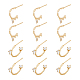 DICOSMETIC 12Pcs 2 Style Brass with Clear Cubic Zirconia Stud Earrings Findings KK-DC0002-88-1
