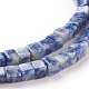 Perles de jaspe tache bleue naturelle G-F631-K06-3