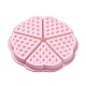 ワッフル食品グレードのシリコン型  ケーキパン型  DIYシフォンケーキ耐熱皿  ピンク  174x15mm DIY-F044-04-2