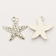 Starfish/Sea Stars Alloy Rhinestone Pendants RB-N013-02P-NF-1
