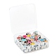 70 pièces 7 style fleurs et plantes série placage uv acrylique perles européennes OACR-LS0001-07-7