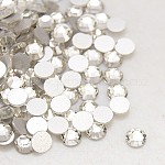 Glass Flat Back Rhinestone, Grade A, Back Plated, Faceted, Half Round, Crystal, SS10, 2.7~2.8mm, 1440pcs/bag