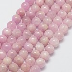 Chapelets de perles en kunzite naturelle, perles de spodumène, ronde, 6mm, Trou: 1mm, Environ 60 pcs/chapelet, 15.7 pouce