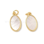 Подвески из латуни из натуральных ракушек KK-L239-049G-02