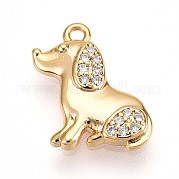 Латунные микропаве прозрачные подвески с фианитом KK-T075-05G