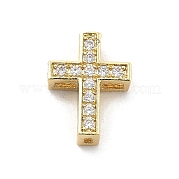 Латунные микропаве прозрачные подвески с фианитом KK-L228-37G-01