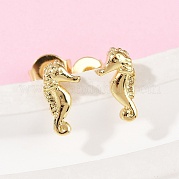 Латунь серьги EJEW-R032-04G