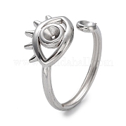 304 Stainless Steel Open Cuff Ring Components STAS-M323-60P