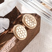 Латунь серьги EJEW-D288-06G
