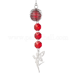 Attrape-soleil suspendus en perles rondes et octogonales en verre&nbsp;HJEW-JM04617-03