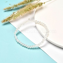 Детский браслет-стрейч из граненых стеклянных бусин рондель&nbsp;BJEW-JB06807-14