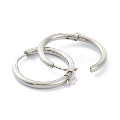 Orecchini a cerchio huggie in acciaio inossidabile 201 resistenti all'ossidazione&nbsp;STAS-P283-01I-P