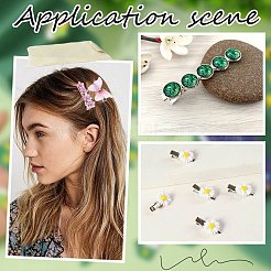 100 шт. 2 стиля железные плоские заколки для волос из кожи аллигатора&nbsp;IFIN-SC0001-65