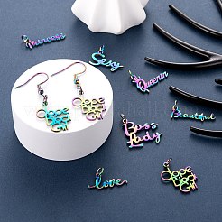 18 шт. 9 стиля ионного покрытия (IP) 201 подвески из нержавеющей стали&nbsp;X1-STAS-LS0001-71MC