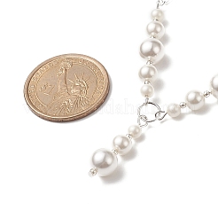Collana lariat con perline di perle di conchiglia&nbsp;NJEW-TA00062