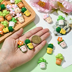 50 Stück 5 Stile undurchsichtige Harz-Decoden-Cabochons&nbsp;RESI-CJ0003-88