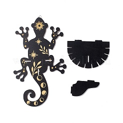 Ripiano espositore in cristallo nero sospeso in legno&nbsp;ODIS-G015-01B
