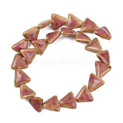Fili di perline triangolari in porcellana smaltata&nbsp;PORC-B002-01-01