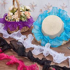 16м 8-х цветные полиэстеровые кружевные ленты плиссированные аксессуары для одежды&nbsp;DIY-GA0008-45