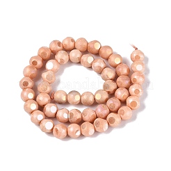 Perles de verre opaque électroplaquées teintées à effet ombré&nbsp;EGLA-Q130-01A-18