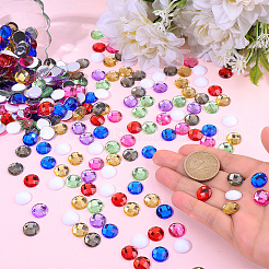 240 Stück 8 Farben Acryl-Strass-Cabochons&nbsp;GACR-CY0001-01