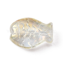 Perline di vetro palccato&nbsp;EGLA-WH0002-02D