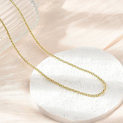 Латунные каната цепи ожерелья&nbsp;NJEW-A042-04G