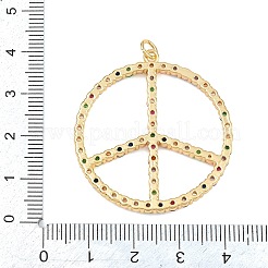 Pendentifs avec zircon cubiques à micro-pavés en laiton&nbsp;KK-L275-56G-02B