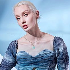 96шт. 12-х цветные стеклянные подвески в виде бабочек&nbsp;HJEW-HS00002