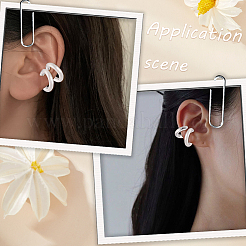 2 paire de boucles d'oreilles manchettes en acier inoxydable 303&nbsp;EJEW-BBC0002-25P