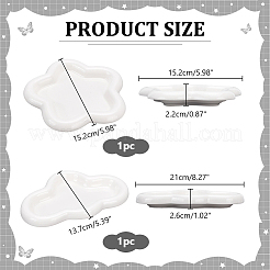 2 шт. 2 стиля керамической тарелки для украшений&nbsp;AJEW-NB0006-17
