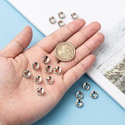 Латунные бусины разделители для поставки стразов&nbsp;RB-A020-9mm-01P