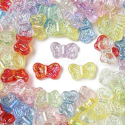 105 шт. 7-цветные переливающиеся прозрачные акриловые бусины с УФ-покрытием&nbsp;OACR-FS0001-88