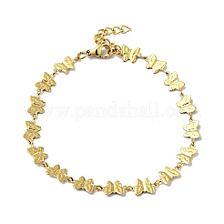 Bracciale a catena a maglie a farfalla in smalto colorato&nbsp;BJEW-C023-04G