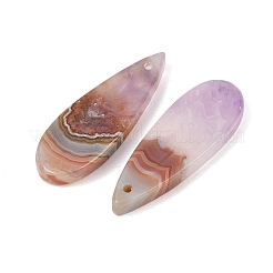 Подвески из натурального аметиста и кружевного агата&nbsp;G-K381-10