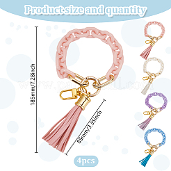 4шт ccb пластиковый и акриловый подвесной декор&nbsp;HJEW-GO00098