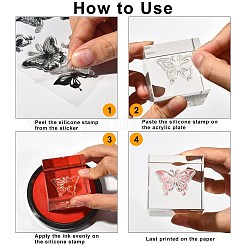 8 Blatt 4 Stile klare Silikonstempel&nbsp;DIY-CJ0002-11
