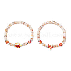 Браслеты из натуральных пресноводных ракушек в виде морских черепах и морских звезд&nbsp;BJEW-55.0-02