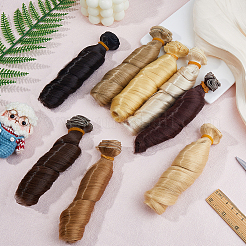 10 stücke 10 farben hohe temperatur faser lange lockige frisur puppe perücke haar&nbsp;DOLL-FH0001-02