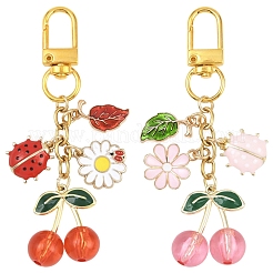 Подвесные украшения из сплава эмали&nbsp;HJEW-YW00280-01